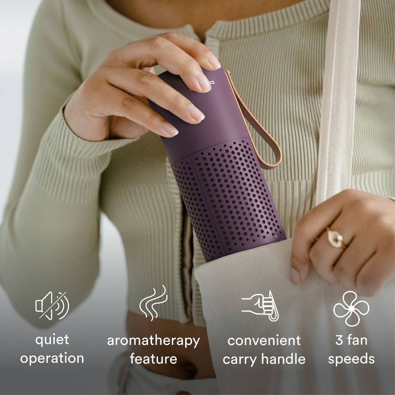 slide 8 of 11, HoMedics Portable HEPA Air Purifier with Aromatherapy Purple, 1 ct