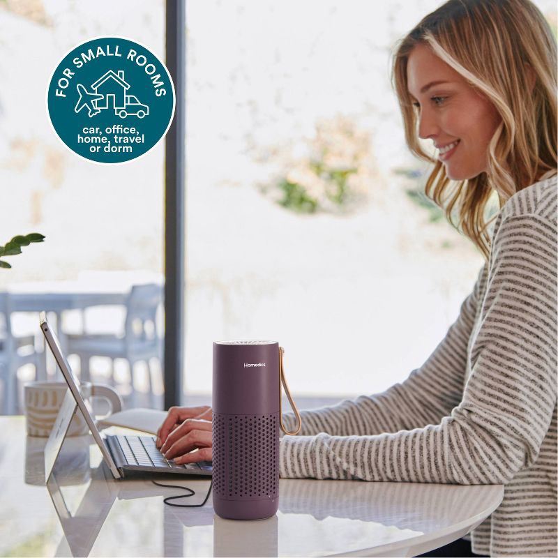 slide 7 of 11, HoMedics Portable HEPA Air Purifier with Aromatherapy Purple, 1 ct