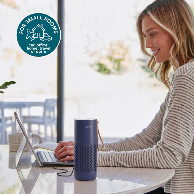 slide 7 of 11, HoMedics Portable HEPA Air Purifier with Aromatherapy Blue, 1 ct