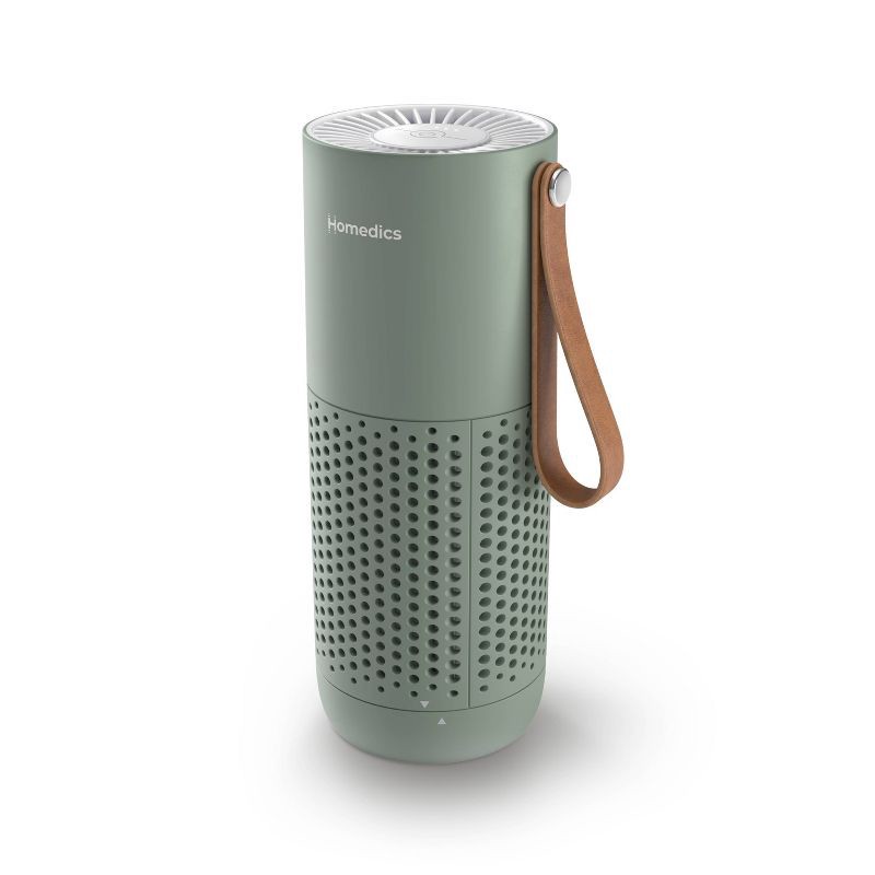 slide 1 of 11, HoMedics Portable HEPA Air Purifier with Aromatherapy Green, 1 ct
