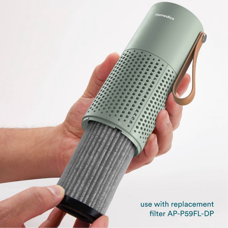 slide 5 of 11, HoMedics Portable HEPA Air Purifier with Aromatherapy Green, 1 ct
