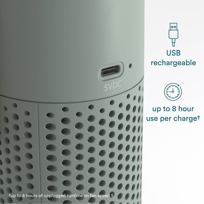 slide 6 of 11, HoMedics Portable HEPA Air Purifier with Aromatherapy Green, 1 ct