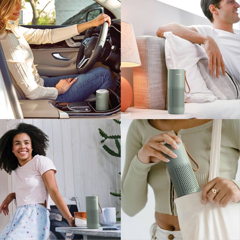 slide 11 of 11, HoMedics Portable HEPA Air Purifier with Aromatherapy Green, 1 ct