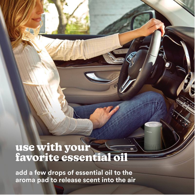 slide 10 of 11, HoMedics Portable HEPA Air Purifier with Aromatherapy Green, 1 ct