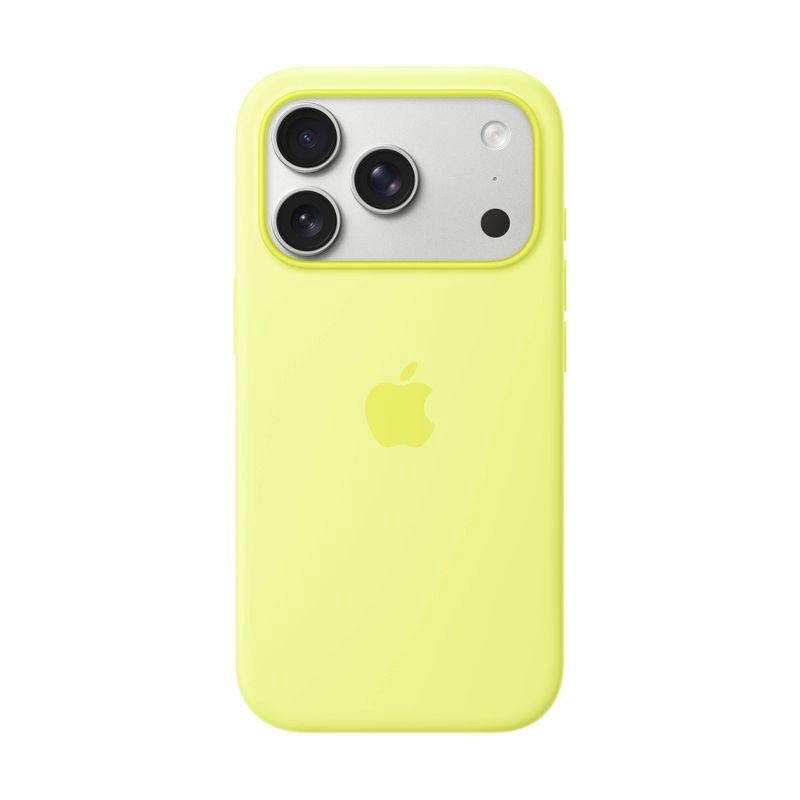 slide 1 of 2, Apple iPhone 17 Pro Silicone Case with MagSafe – Neon Yellow, 1 ct