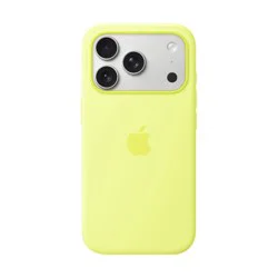 Apple iPhone 17 Pro Silicone Case with MagSafe – Neon Yellow