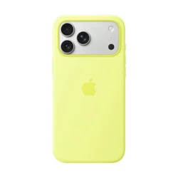 Apple iPhone 17 Pro Max Silicone Case with MagSafe – Neon Yellow