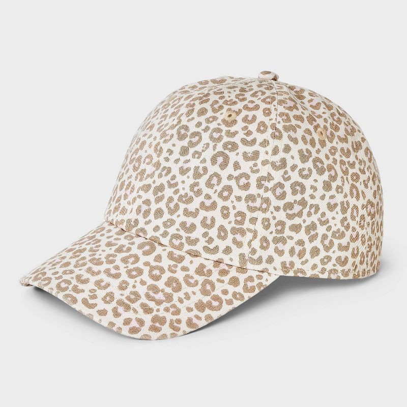 slide 1 of 4, Leopard Print Baseball Hat - Universal Thread™ Cream, 1 ct