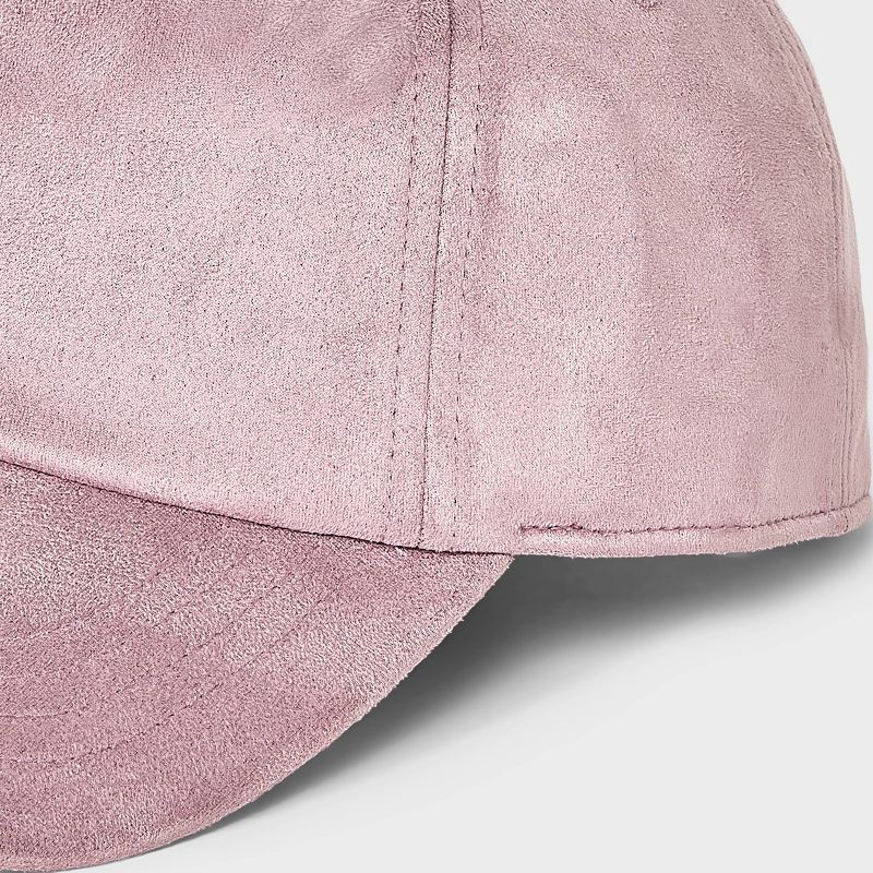 slide 4 of 4, Faux Suede Baseball Hat - Universal Thread™ Pink, 1 ct