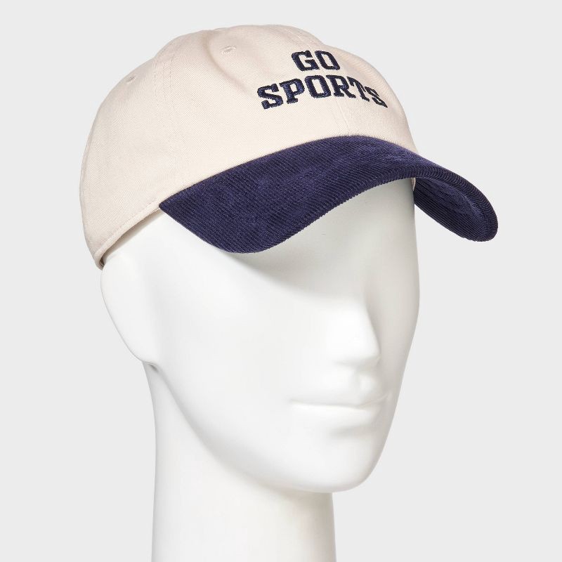 slide 2 of 4, Go Sports Two-Toned Baseball Hat - Universal Thread™ Beige/Navy Blue, 1 ct