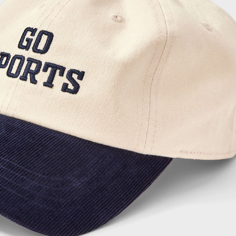 slide 4 of 4, Go Sports Two-Toned Baseball Hat - Universal Thread™ Beige/Navy Blue, 1 ct