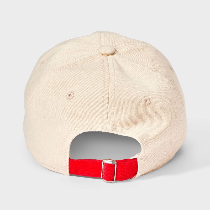 slide 3 of 4, Gameday Social Club Two-Toned Baseball Hat - Universal Thread™ Beige/Red, 1 ct