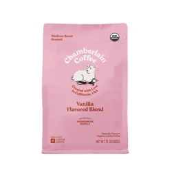 Chamberlain Coffee Organic Fluffy Lamb Vanilla Blend Medium Roast Ground Coffee - 10oz