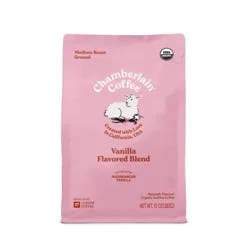 Chamberlain Coffee Organic Fluffy Lamb Vanilla Blend Medium Roast Ground Coffee - 10oz