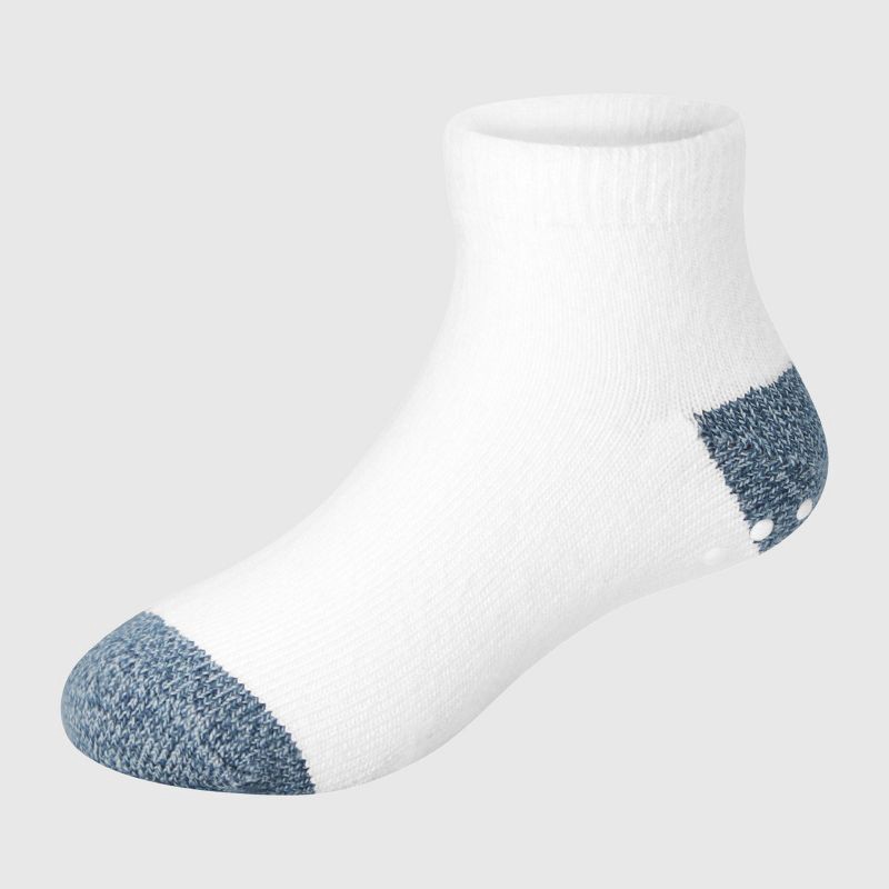 slide 4 of 6, Hanes Toddler Boys' 6pk Pure Comfort Ankle Socks - White/Green/Blue 4T-5T, 6 ct