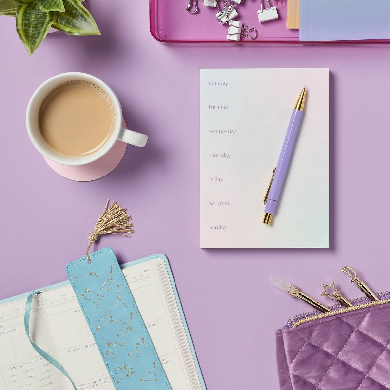 slide 2 of 3, 5"x7" Notepad and Pen Set Weekly Layout 300 Pages - Spritz™, 1 ct