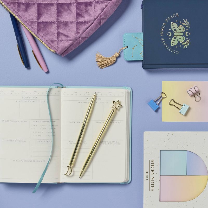 slide 2 of 3, 2pk Ballpoint Black Ink Pens Star and Moon Gifting - Spritz™, 2 ct