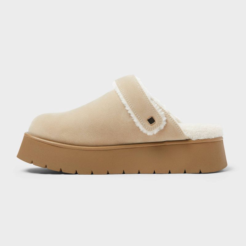 slide 2 of 4, Women's Freda Platform Convertible Clog Slippers - Wild Fable™ Light Taupe 11, 1 ct