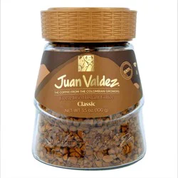 Juan Valdez 100% Colombian Arabica Classic Premium Freeze Dried Instant Coffee - 3.5oz