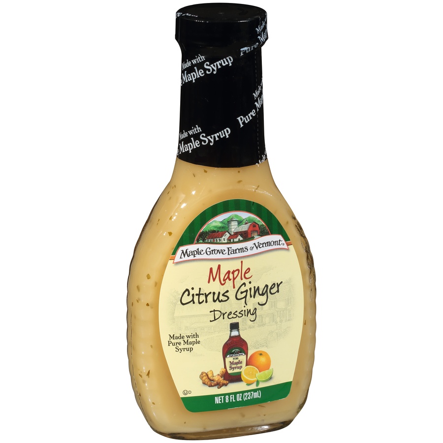 slide 2 of 8, Maple Grove Farms of Vermont Maple Citrus Ginger Dressing, 8 fl oz