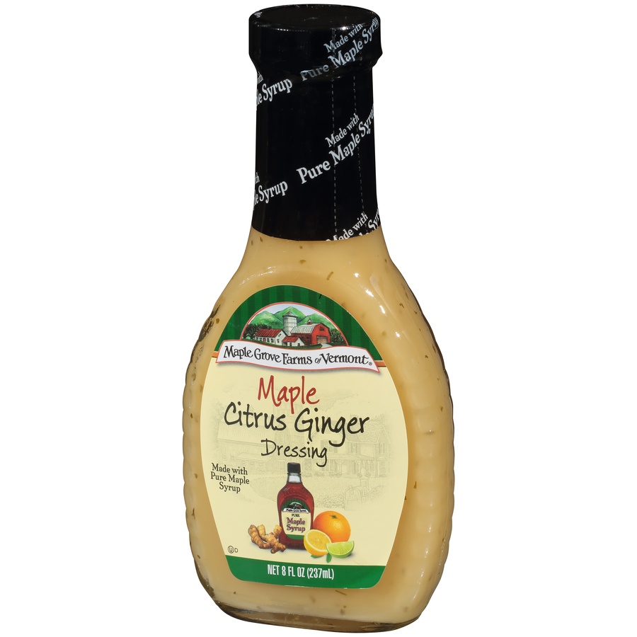 slide 3 of 8, Maple Grove Farms of Vermont Maple Citrus Ginger Dressing, 8 fl oz