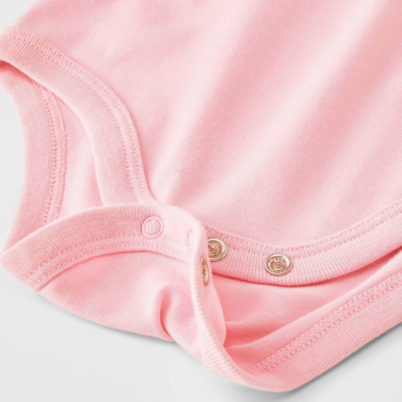 slide 4 of 4, Baby Girls' Ruffle Bodysuit - Cat & Jack™ Pink 6-9M, 1 ct