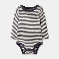 Baby Striped Long Sleeve Bodysuit - Cat & Jack™ Black/White 0-3M