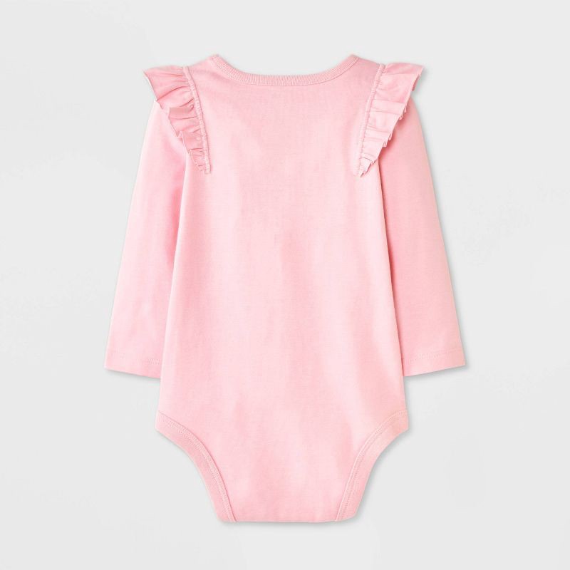 slide 2 of 4, Baby Girls' Ruffle Bodysuit - Cat & Jack™ Pink 18M, 1 ct
