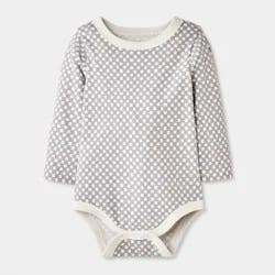 Baby Checkered Long Sleeve Bodysuit - Cat & Jack™ Gray 6-9M