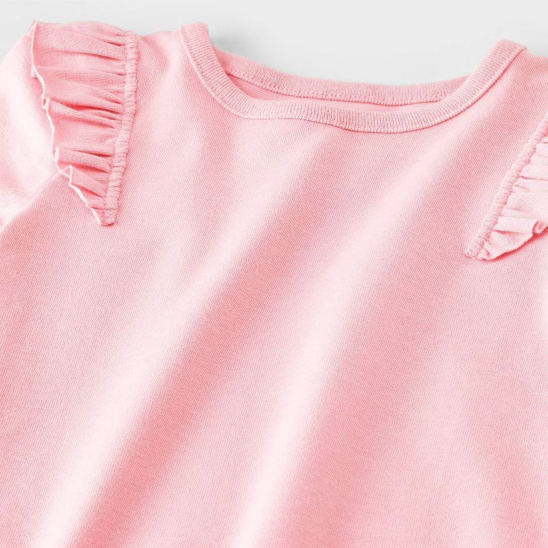 slide 4 of 4, Baby Girls' Ruffle Bodysuit - Cat & Jack™ Pink 0-3M, 1 ct