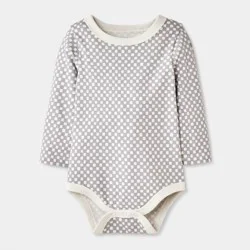 Baby Checkered Long Sleeve Bodysuit - Cat & Jack™ Gray 3-6M