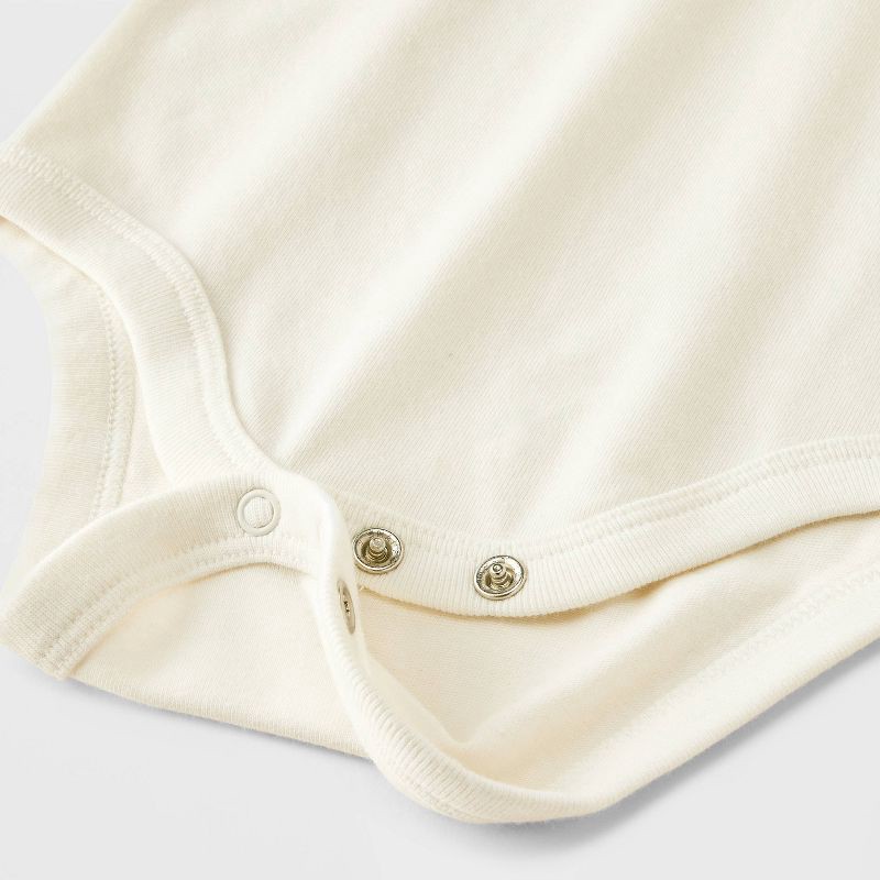 slide 4 of 4, Baby Boys' Henley Bodysuit - Cat & Jack™ Cream 6-9M, 1 ct