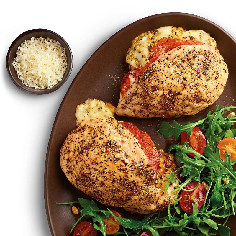 slide 3 of 4, Pepperoni Pizza-Inspired Stuffed Chicken Breast - 16.33oz - Good & Gather™, 16.33 oz