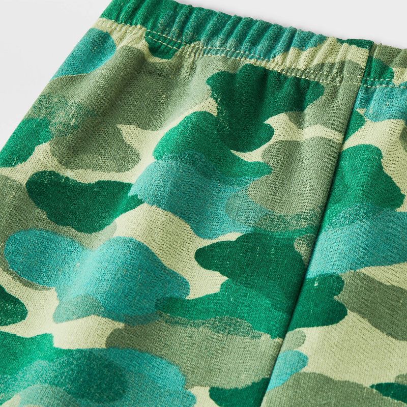 slide 4 of 4, Baby Boys' 2pc Camo Print Fleece Sweatshirt & Jogger Pants Set - Cat & Jack™ Green Newborn, 2 ct