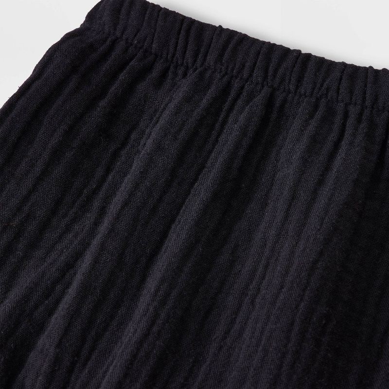 slide 4 of 4, Baby Boys' Dog Printed Henley Gauze Shorts Set - Cat & Jack™ Black 12M, 1 ct