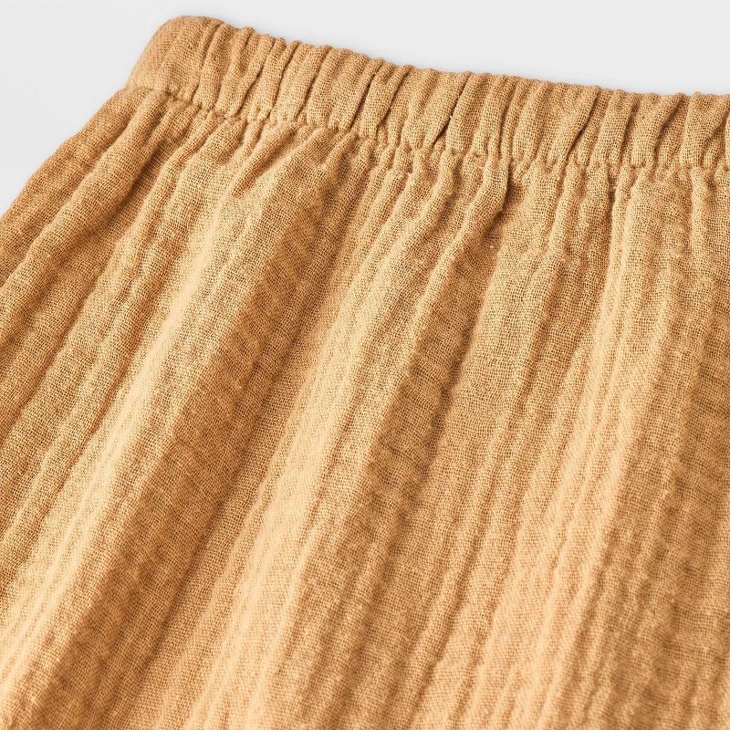 slide 4 of 4, Baby Boys' Striped Henley Gauze Shorts Set - Cat & Jack™ Blue 6-9M, 1 ct