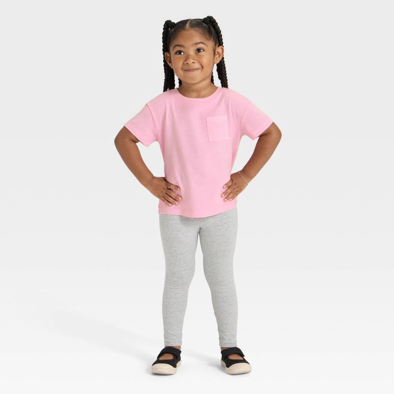 slide 3 of 3, Toddler Girls' Short Sleeve Favorite T-Shirt - Cat & Jack™ Light Pink 3T, 1 ct