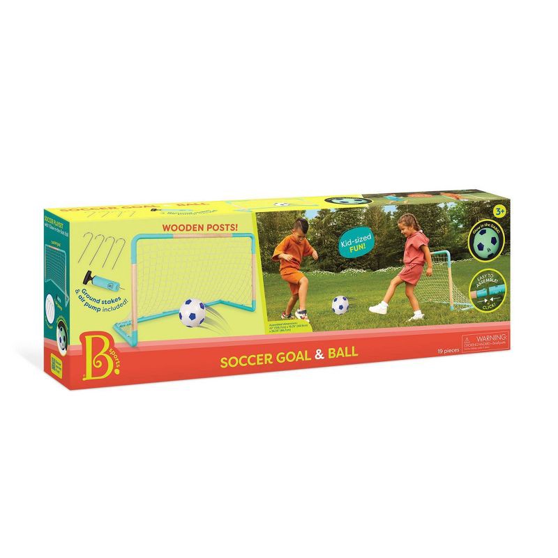 slide 10 of 10, B. toys 14'' x 25'' Glow-in-the-Dark Soccer Set, 1 ct