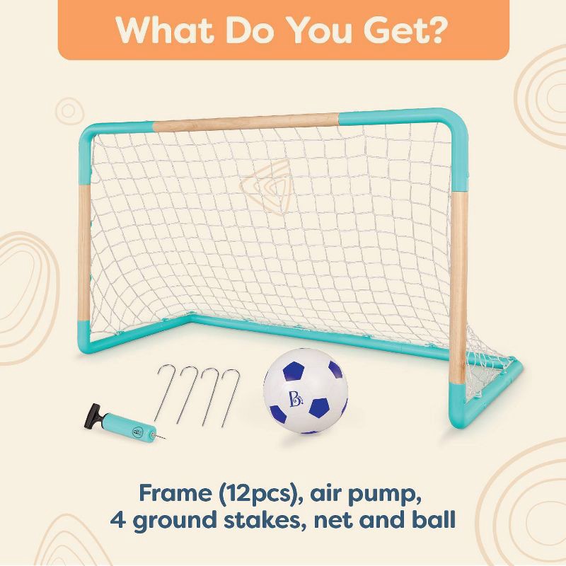 slide 4 of 10, B. toys 14'' x 25'' Glow-in-the-Dark Soccer Set, 1 ct