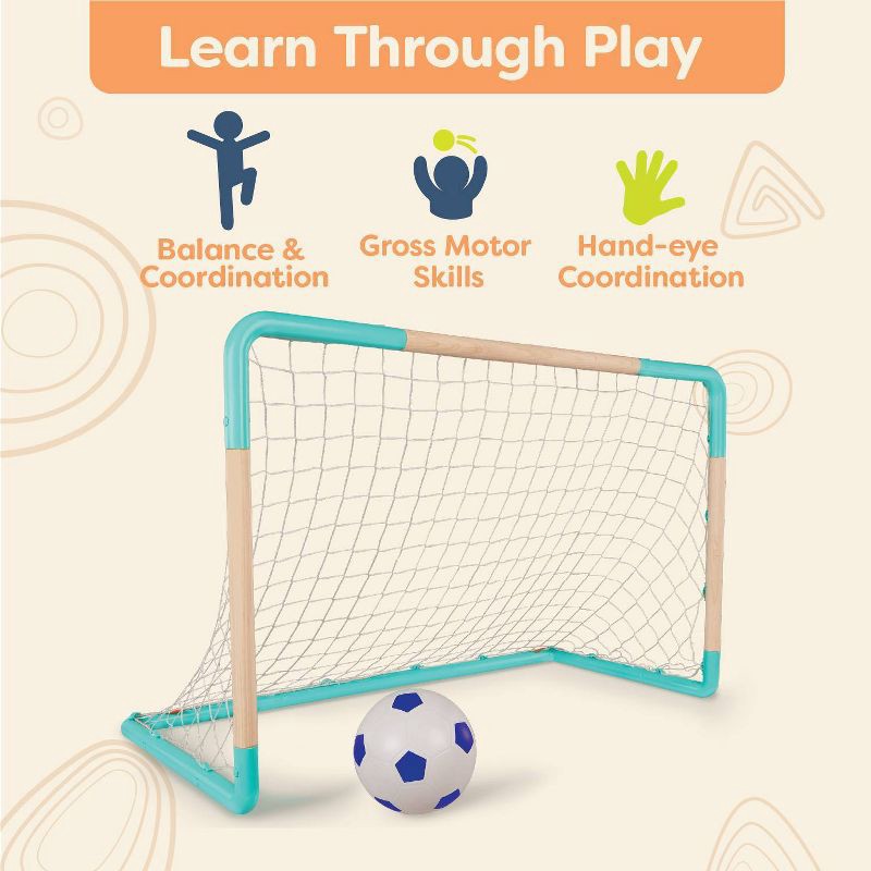 slide 5 of 10, B. toys 14'' x 25'' Glow-in-the-Dark Soccer Set, 1 ct