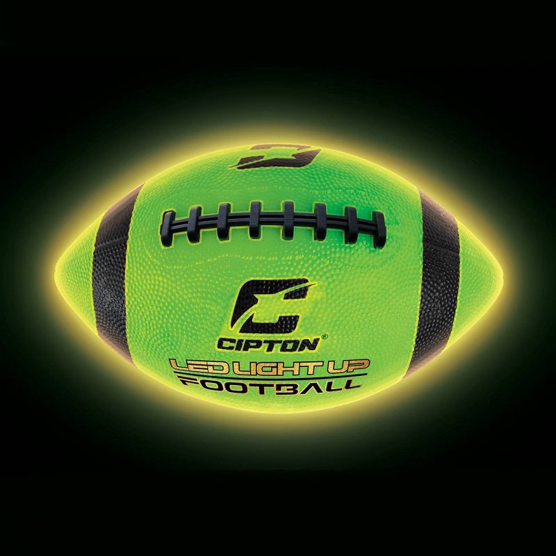 slide 2 of 5, CIPTON LED Rechargeable Football: Sports Ball for Ages 5+ with Rubber Material, 1 ct