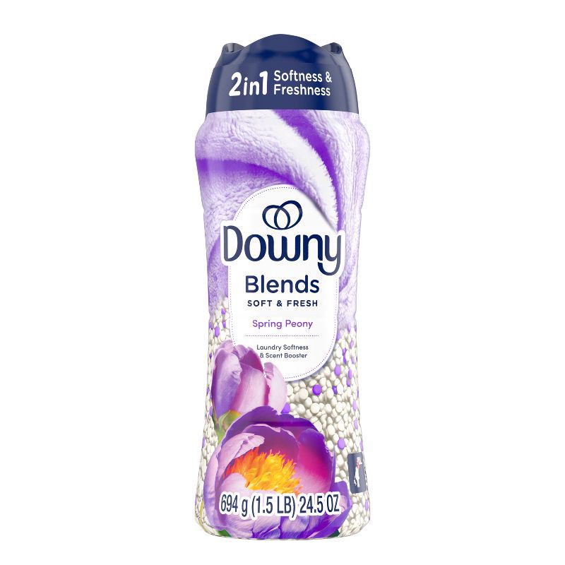 slide 2 of 10, Downy Blends Soft & Fresh In-Wash Scent Booster - Spring Peony Scented Laundry Beads - 24.5oz, 24.5 oz