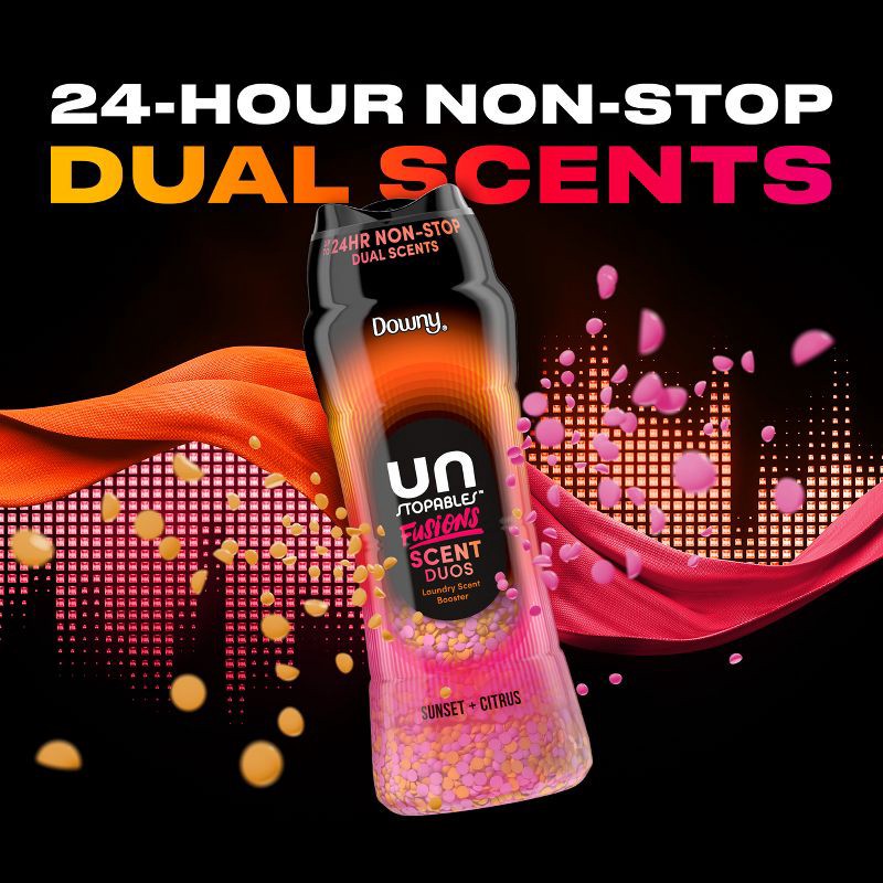 slide 3 of 11, Downy Unstopables Fusions Sunset & Citrus Laundry Additive Beads - 10.7oz, 10.7 oz