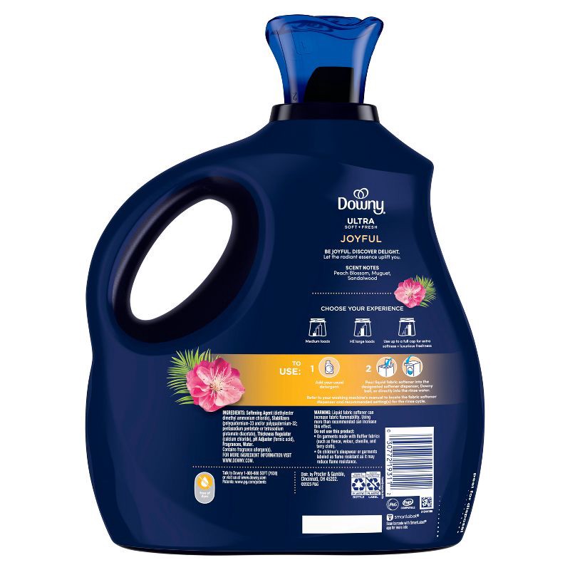 slide 10 of 11, Downy Joyful Liquid Fabric Softener - 93oz, 93 oz