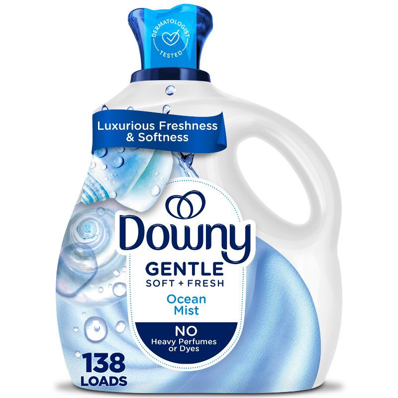 slide 1 of 10, Downy Ocean Mist Liquid Fabric Softener - 93oz, 93 oz