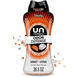 Downy Unstopables Fusions Sunset & Citrus Laundry Additive Beads - 26.5oz: Odor Control, High Efficiency Beads