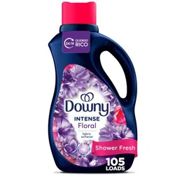 Downy Intense Floral Liquid Fabric Softener - 77oz: Aluminum-Free, Paraben-Free, Spill-Resistant Lid, 105 Uses