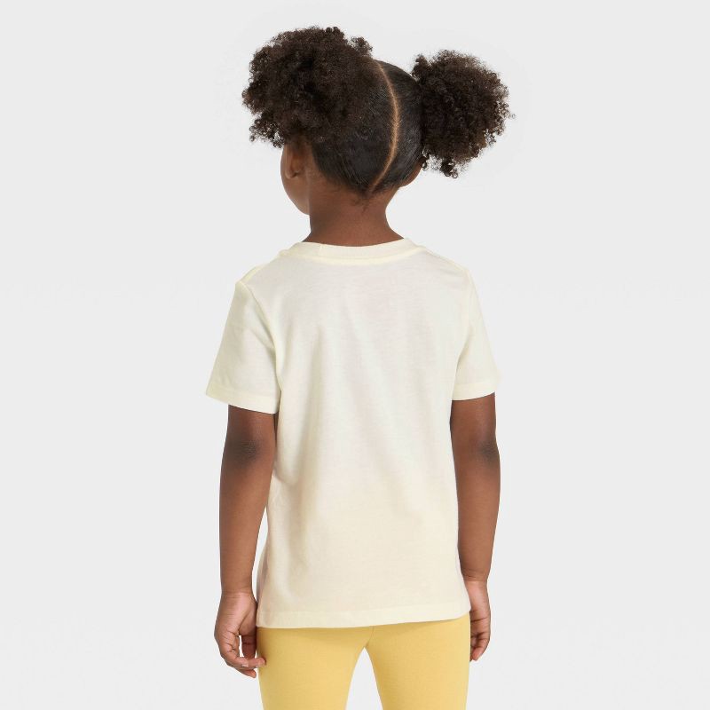 slide 3 of 4, Toddler Girls' Short Sleeve Rainbow Bow Graphic T-Shirt - Cat & Jack™ Cream 12M, 1 ct