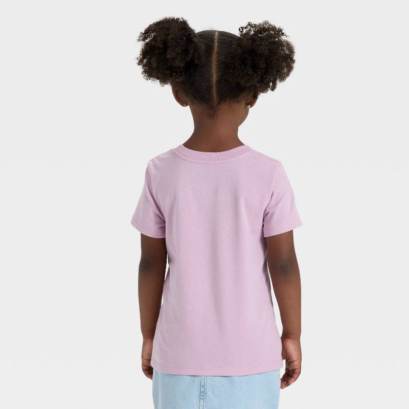 slide 3 of 4, Toddler Girls' Short Sleeve Horse Graphic T-Shirt - Cat & Jack™ Lavender 4T, 1 ct