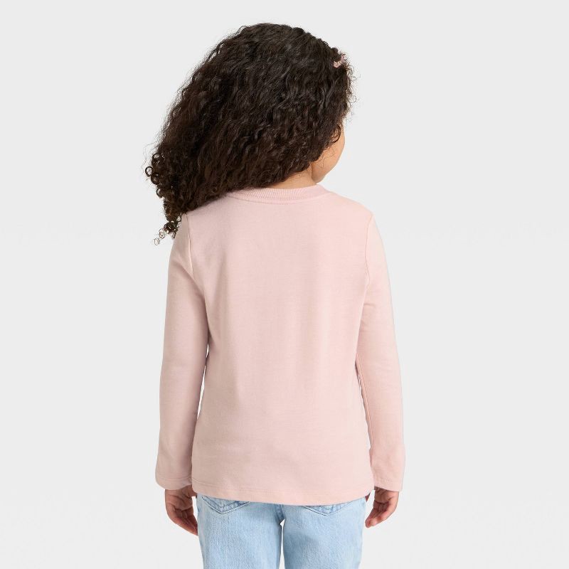 slide 3 of 4, Toddler Girls' Long Sleeve Dance Gymnastic Yoga Graphic Shirt - Cat & Jack™ Light Mauve 2T, 1 ct